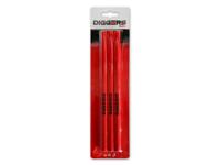 Diggers Schrijnwerkerspotlood | 24cm | Rood | 3 Stuks - DIG371 - thumbnail