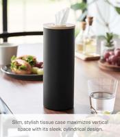 Yamazaki Tissuebox Rond - Rin - Zwart - thumbnail