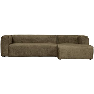 WOOOD Loungebank 'Bean' Rechts, Structure Velvet, kleur Moss