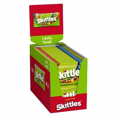 Skittles crazy sours zakje (36x 45gr)