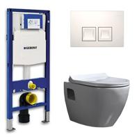 Geberit Up 100 Toiletset – Inbouw WC Hangtoilet Wandcloset - Daley Flatline Geberit Delta 50 Wit - thumbnail