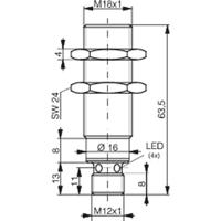 Contrinex Inductieve naderingsschakelaar M18 Quasi vlak PNP DW-AS-624-M18-002 - thumbnail