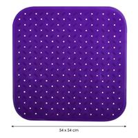 MSV Douche|bad anti-slip mat badkamer - rubber - paars - 54 x 54 cm - thumbnail