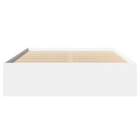 Bedframe bewerkt hout wit 120x190 cm - thumbnail