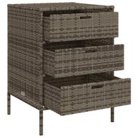 Tuinkast 55x59x80 cm poly rattan grijs - thumbnail