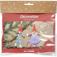 Creativ Company Mini hobbyset decoratie, kerstkabouters, diverse kleuren, 1 doos - thumbnail