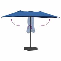 Tuinparasol Blauw 385 x 209 x 244 cm Stof - thumbnail