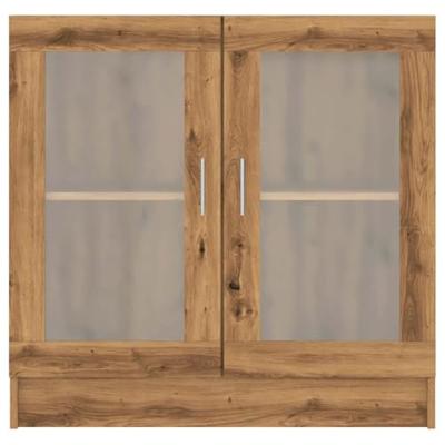 Boekenkast 82,5x30,5x80 cm bewerkt hout artisanaal eikenkleurig