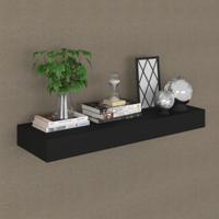 Wandschap met lade zwevend 80x25x8 cm zwart - thumbnail