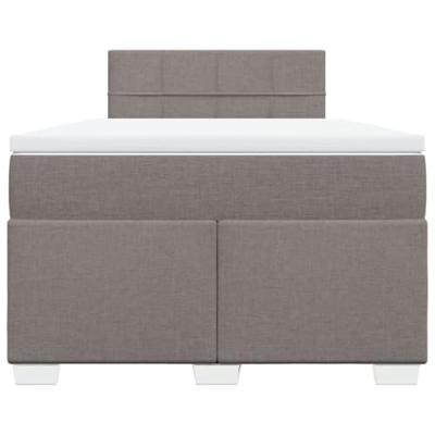 Boxspring met matras stof taupe 120x190 cm