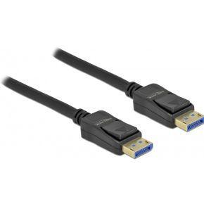 Delock 80262 DisplayPort-kabel DisplayPort Aansluitkabel DisplayPort-stekker 2 m Zwart 10K UHD, Vergulde steekcontacten, Afgeschermd (drievoudig)
