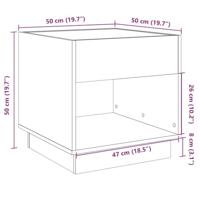 Salontafel met Infinity LED 50x50x50 cm grijs sonoma eikenkleur - thumbnail