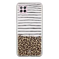 Huawei P40 Lite siliconen telefoonhoesje - Leopard lines - thumbnail