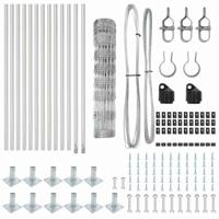 Weidehekwerk Zilver 25 x 0.8 m Gegalvaniseerd staal - thumbnail