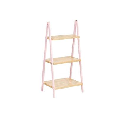 Badkamerschappen Roze Natuurlijk Bamboe Dennenhout 40,3 x 81,5 x 30 cm