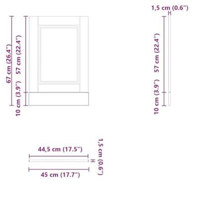 Vaatwaspaneel Porto 45x1,5x67 cm bewerkt hout artisanaal eiken Vaatwaspaneel Porto 45x1,5x67 cm bewerkt hout artisanaal eiken