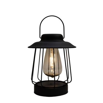 Tafellamp solar metaal 16x16x19 cm zwart Anna's Collection - Annas collection