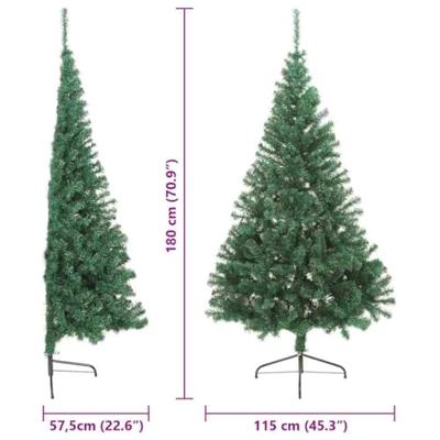 VidaXL Kunstmatig voorverlicht kerstboom met 300 led groen 180 cm pvc