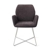Jesper Home Eetkamerstoel 'Misaki' Cross Steel, kleur Almost Black - thumbnail