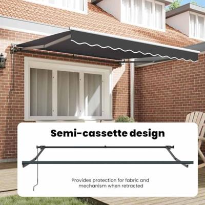 VidaXL Inklapbaar zonnescherm antraciet 300 x 250 cm