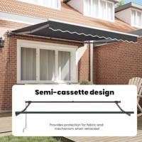 VidaXL Inklapbaar zonnescherm antraciet 350 x 250 cm - thumbnail