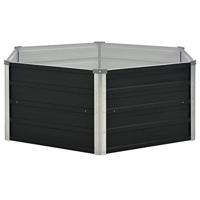 Plantenbak verhoogd 129x129x45cm gegalvaniseerd staal antraciet - thumbnail