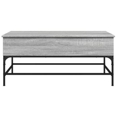 Salontafel 100x50x45 cm bewerkt hout en metaal grijs sonoma Salontafel 100x50x45 cm bewerkt hout en metaal grijs sonoma