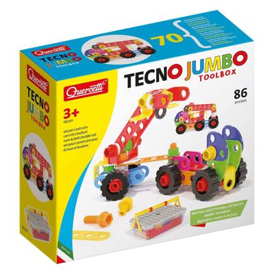 Quercetti tecno jumbo met opbergbox, 84dlg. Quercetti tecno jumbo met opbergbox, 84dlg.