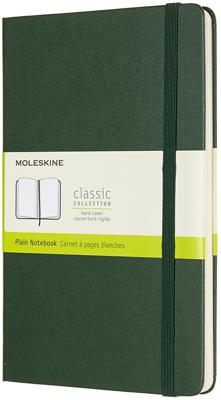 Notitieboek moleskine l 130x210mm blanco hc green Notitieboek moleskine l 130x210mm blanco hc green