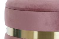 Voetensteun DKD Home Decor 36 x 36 x 44 cm Polyester Fluweel Hout MDF - thumbnail