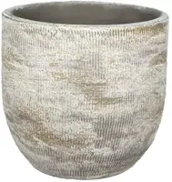 HS Potterie Miami bloempot keramiek 19x17cm grijs - thumbnail