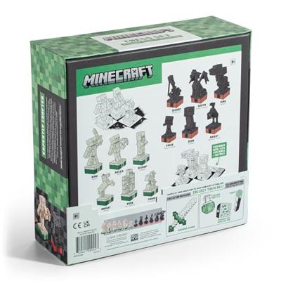 Minecraft Chess Set: Overworld Heroes vs. Hostile Mobs