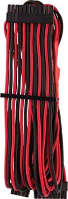 Corsair Premium kabel, 24 pin, ATX, type 4 (generatie 4-serie), met ommanteling, rood/zwart