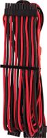 Corsair Premium kabel, 24 pin, ATX, type 4 (generatie 4-serie), met ommanteling, rood/zwart - thumbnail