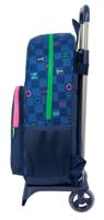 Schoolrugzak met Wielen Benetton Damero Marineblauw 30 x 46 x 14 cm - thumbnail