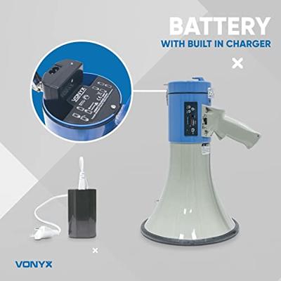 Vonyx MEG065 Megafoon 65W USB/SD/accu/opname/sirene/microfoon