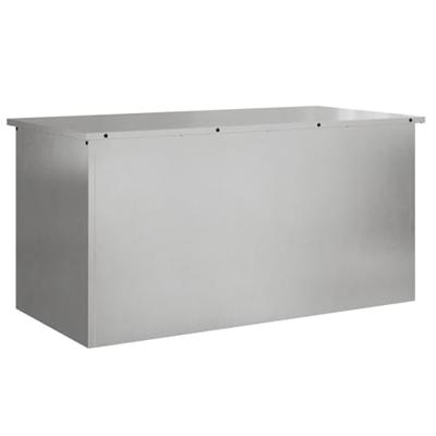 VidaXL Buitenopslagdoos zilver 100 x 50,5 x 50 cm staal VidaXL Buitenopslagdoos zilver 100 x 50,5 x 50 cm staal