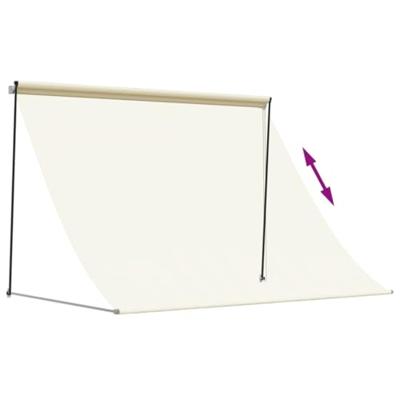 Luifel uittrekbaar 200x150 cm stof en staal crèmekleurig - thumbnail