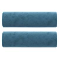VidaXL Sierkussens 2 st 15x50 cm fluweel blauw - thumbnail
