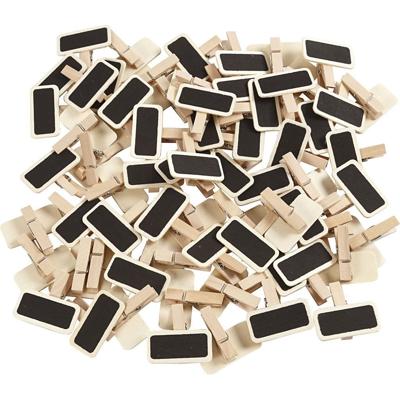 Creativ Company Schoolbord met wasknijpers, afm 4x2 cm, 100 stuk/ 1 doos - thumbnail