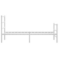 Bedframe met hoofd- en voeteneindemetaal wit 90x190 cm - thumbnail