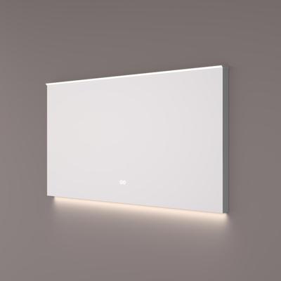 HIPP Design spiegel met LED-Strip 45 Graden Boven en Indirecte Verlichting Onder 120 x 70 x 3 cm + Touch Dimmer + Spiegelverwarming + Kleurenwissel
