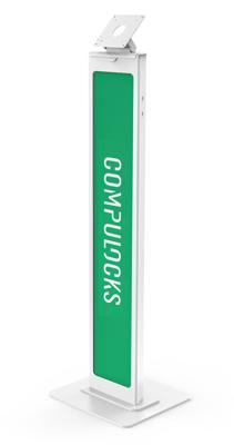 Maclocks 140 W computerlocks tablet standaard aluminium/wit