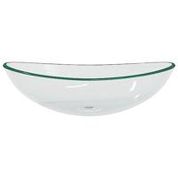 VidaXL Wasbak 54,5x35x15,5 cm gehard glas transparant - thumbnail
