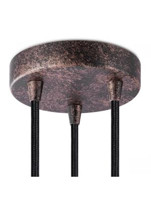 Light depot - plafondkap metaal 3 lichts - roest - Outlet