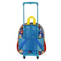 Sonic The Hedgehog 3D Backpack with Wheels Sega Go Blue Small - thumbnail