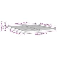 Bedframe Wasbruin 200 x 210 cm Massief grenenhout - thumbnail