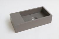 INK Versus Fontein - 36x18x9cm - wasbak rechts - 0 kraangaten - Quartz beton 3404104 - thumbnail