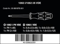 Wera 1060 i/1062 i/6 VDE/1000V | geïsoleerde schroevendraaierset | Kraftform | VDE | 6-delig - 05051575001 - thumbnail