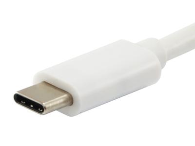 Equip 133461 usb type c to hdmi female/usb a female/pd adapter, 4k, pastic, 15cm, white